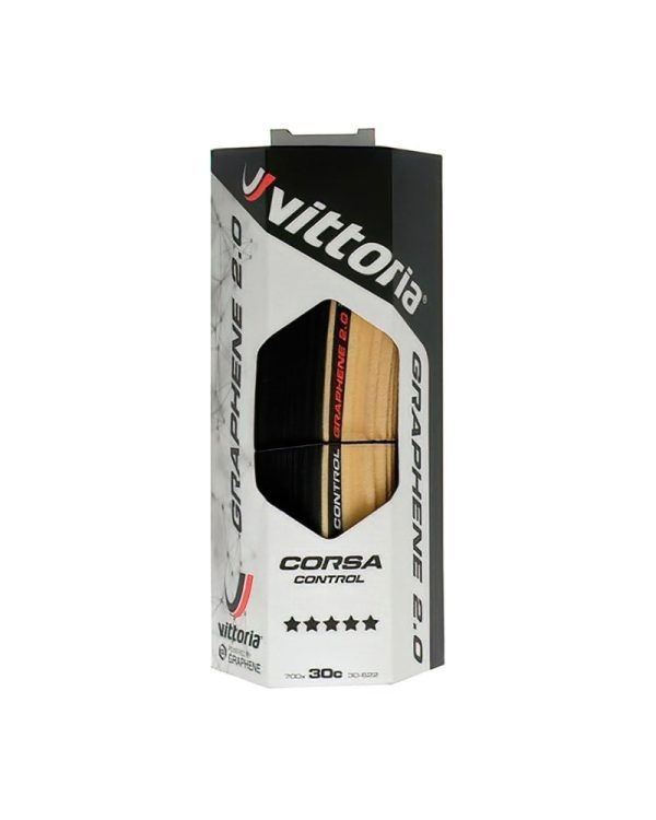 Vittoria Corsa Control Clincher Road Bicycle Tyre Black Tanwall
