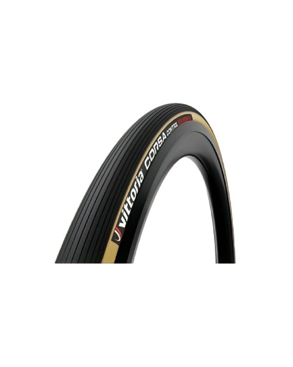 Vittoria Corsa Control Clincher Road Bicycle Tyre Tanwall