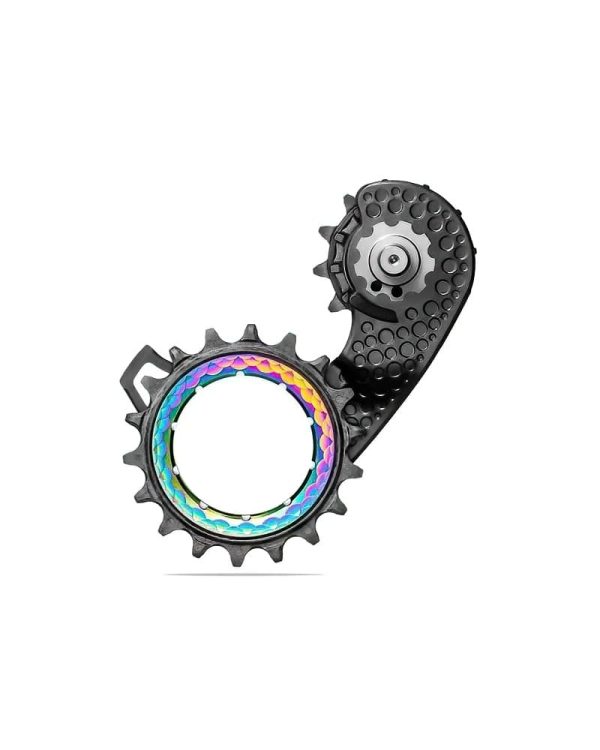 Hollowcage Shimano 8150 Carbon Ceramic Oversized Derailleur Pulley Cage Rainbow 1 DeNoiseAI standard min