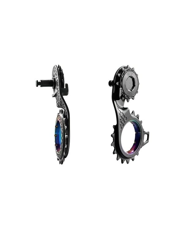 Hollowcage Shimano 8150 Carbon Ceramic Oversized Derailleur Pulley Cage Rainbow 2 DeNoiseAI standard min