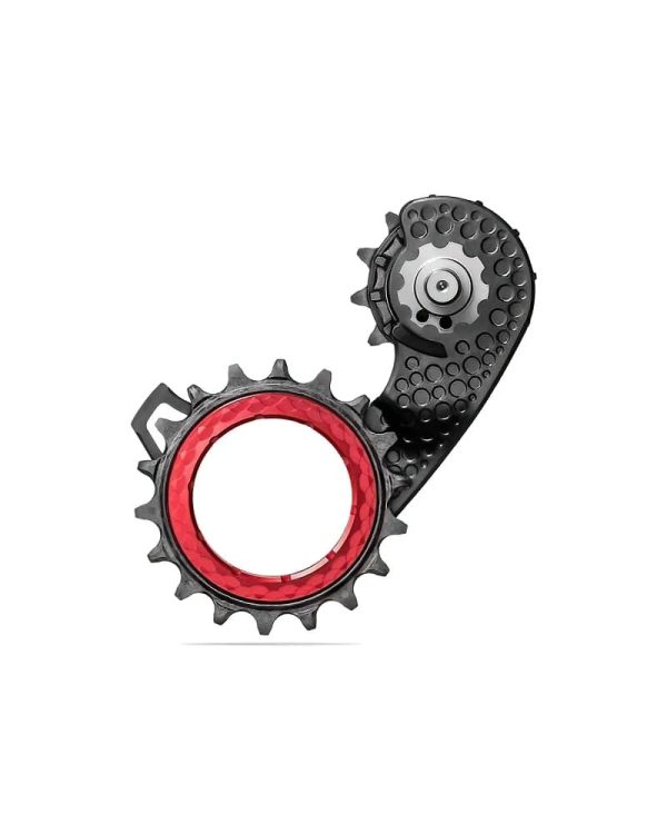 Hollowcage Shimano 8150 Carbon Ceramic Oversized Derailleur Pulley Cage Red DeNoiseAI standard min