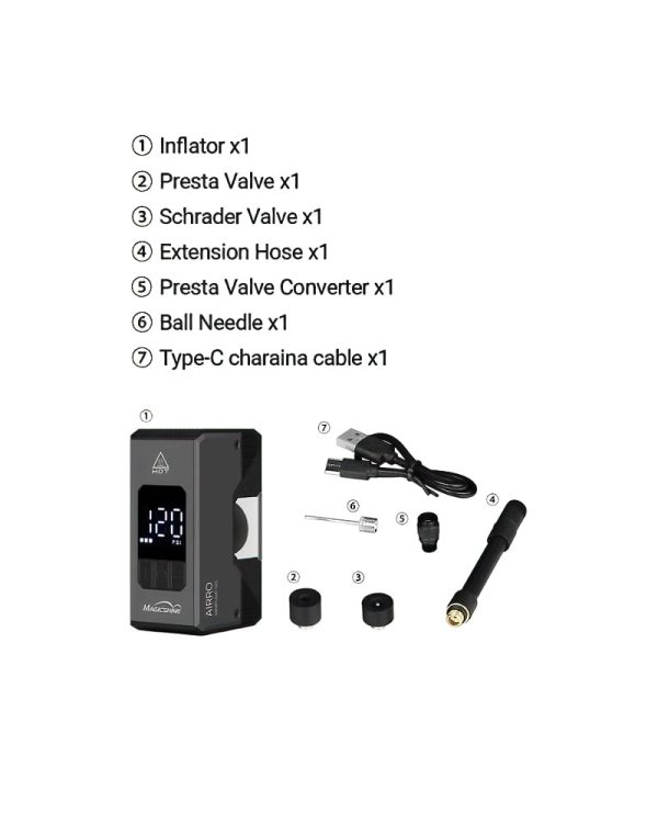 AIRRO Mini Bicycle Tire Inflator 5 DeNoiseAI standard min