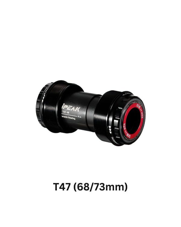 Tripeak Steel Bottom Bracket T47 (6873mm) Shimano Black 1 DeNoiseAI standard min