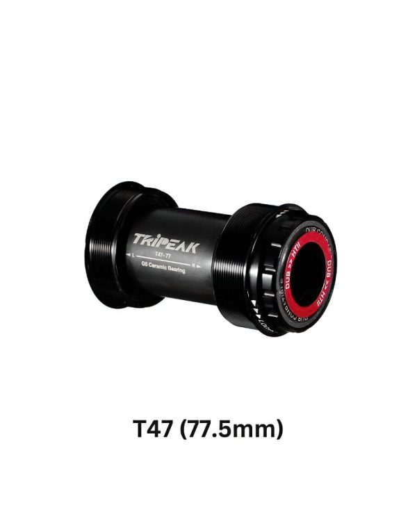 Tripeak Steel Bottom Bracket T47 77 5mm) Shimano Black 1 DeNoiseAI standard min
