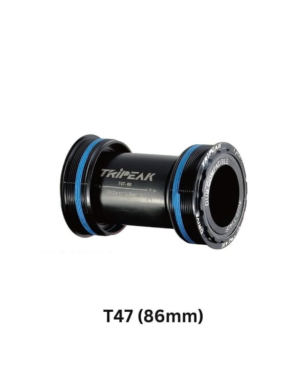 Tripeak Steel Bottom Bracket T47 (86mm) Shimano Black 1 DeNoiseAI standard min
