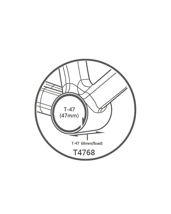 Tripeak Ceramic Bottom Bracket T47 (68mm) DUB 3 DeNoiseAI standard min