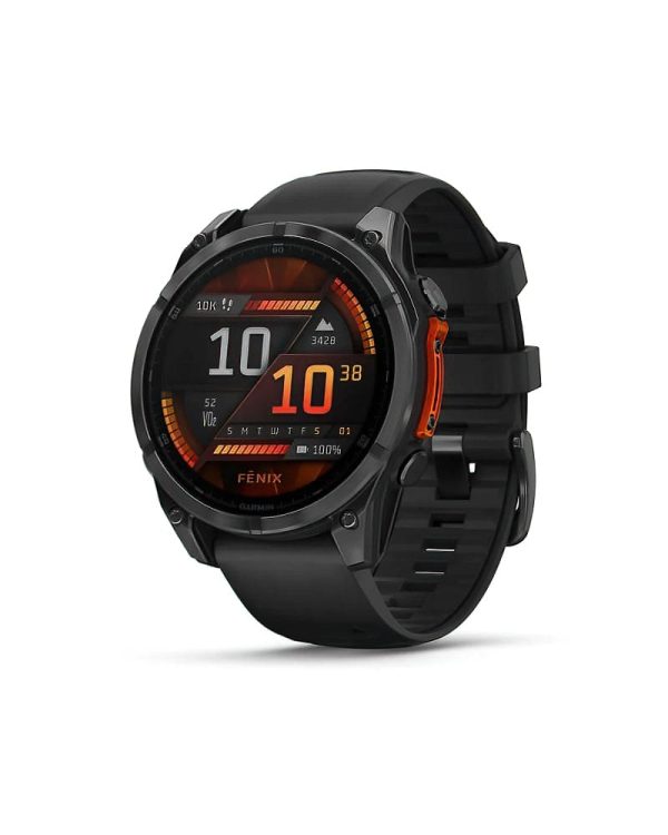 Garmin Fenix 8 Slate Gray with Black Silicone Band 3 DeNoiseAI standard