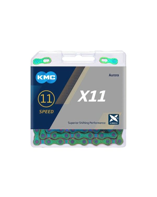 KMC X11 11 Speed Chain Aurora Green 1 DeNoiseAI standard min