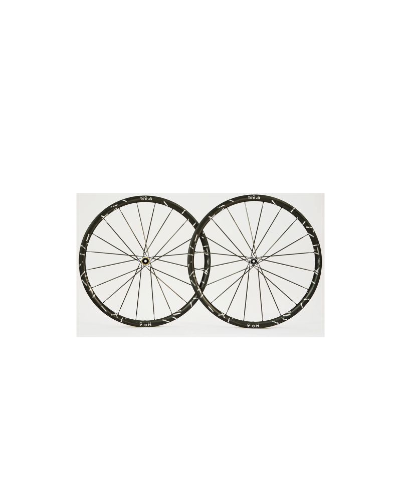 No6 Wheelset 30-30 / 45-50 / 50-58 (Shimano / XDR Freehub) (Black / White Decal/Limited Edition) 30 No6 Wheelset Ceramic Speed LIMITED EDITION 1