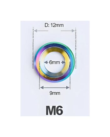 S PARTS M6 Titanium Disc Brake Caliper Washer Rainbow DeNoiseAI standard
